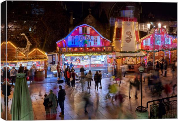 Cardiff Christmas Market Canvas Print by Richard Downs