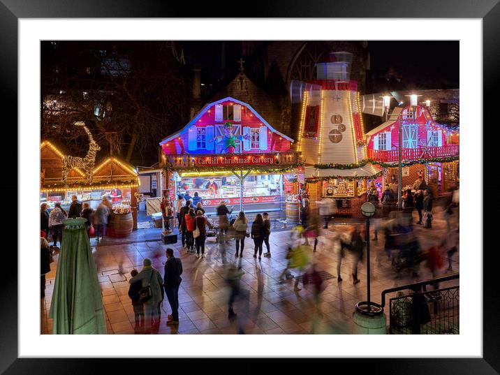 Cardiff Christmas Market Framed Mounted Print by Richard Downs