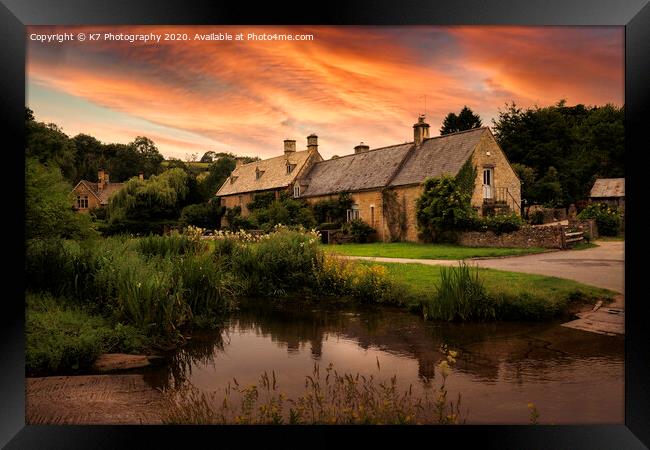 The Ford, Upper Slaughter, Cotswolds. Framed Print by K7 Photography