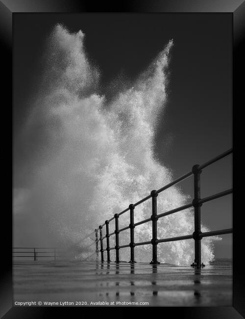 Folestone Beach Framed Print by Wayne Lytton
