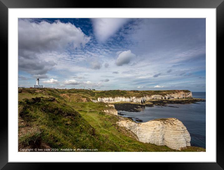 flamborough lighthouse Framed Mounted Print by kevin cook