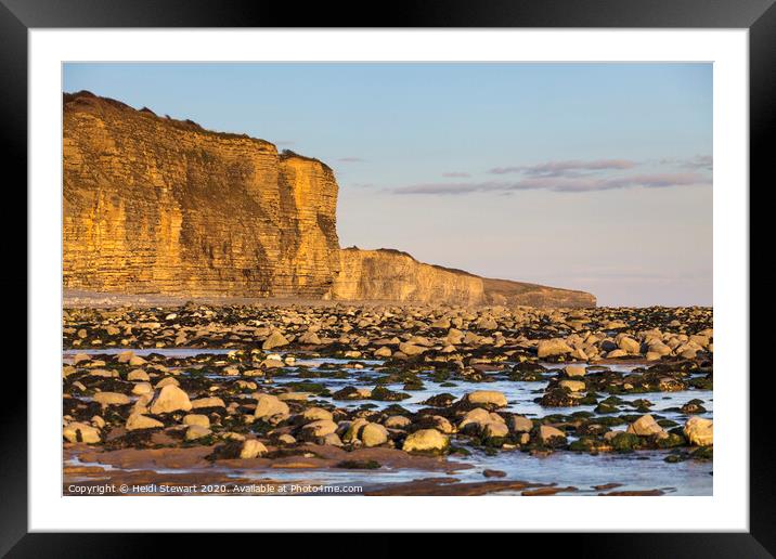 Llantwit Major Beach, Glamorgan Heritage Coast Framed Mounted Print by Heidi Stewart