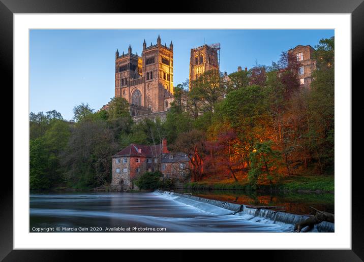 Durham Cathederal Framed Mounted Print by Marcia Reay