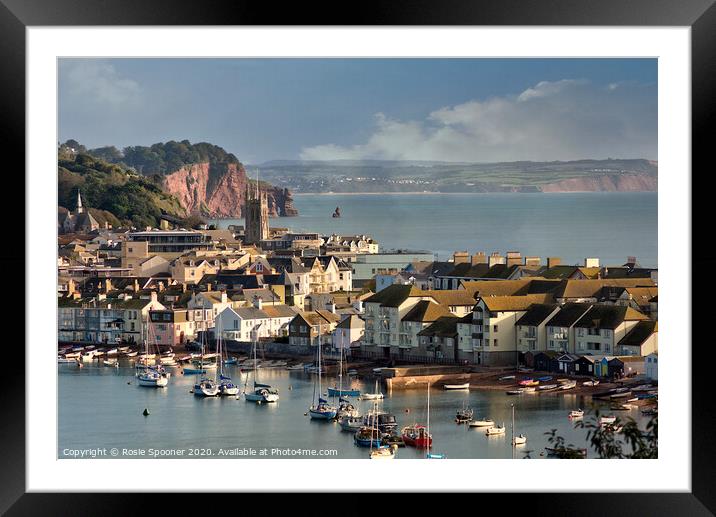 Teignmouth View early morning Framed Mounted Print by Rosie Spooner