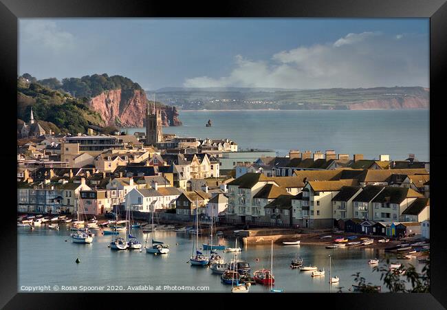 Teignmouth View early morning Framed Print by Rosie Spooner