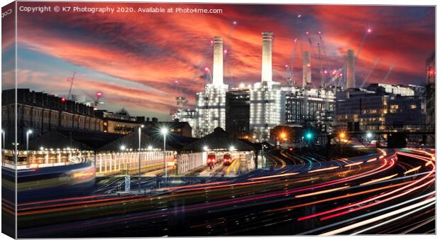 Illuminated London Nightscape Canvas Print by K7 Photography