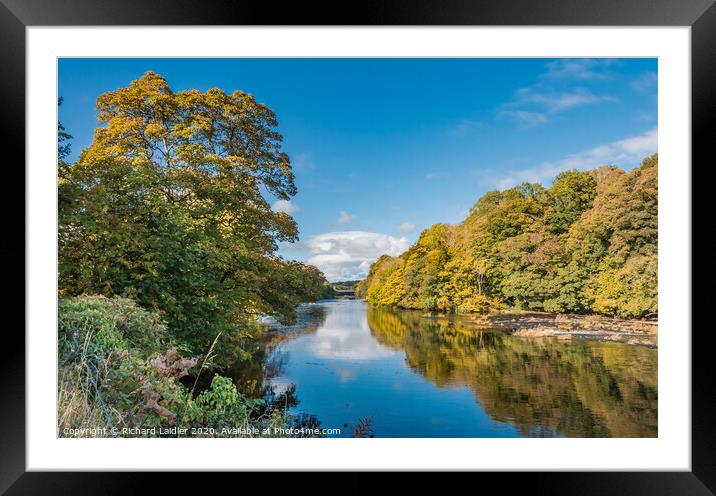 Autumn Reflections at Wycliffe Teesdale Framed Mounted Print by Richard Laidler