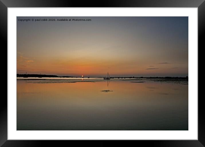 Calm waters. Framed Mounted Print by paul cobb