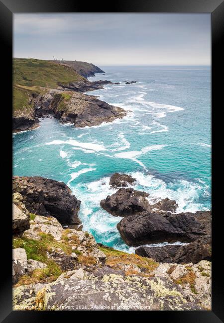 West Cornwall's Dramatic Coastline Framed Print by Heidi Stewart