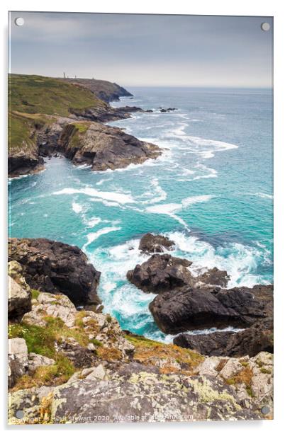 West Cornwall's Dramatic Coastline Acrylic by Heidi Stewart