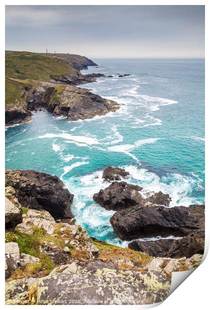 West Cornwall's Dramatic Coastline Print by Heidi Stewart