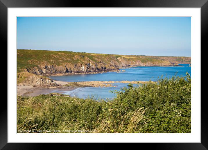 Kennack Sands Beach and the Cornish Coast Framed Mounted Print by Heidi Stewart