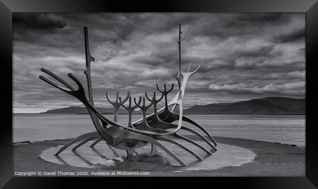The Majestic Sun Voyager of Reykjavik Framed Print by David Thomas