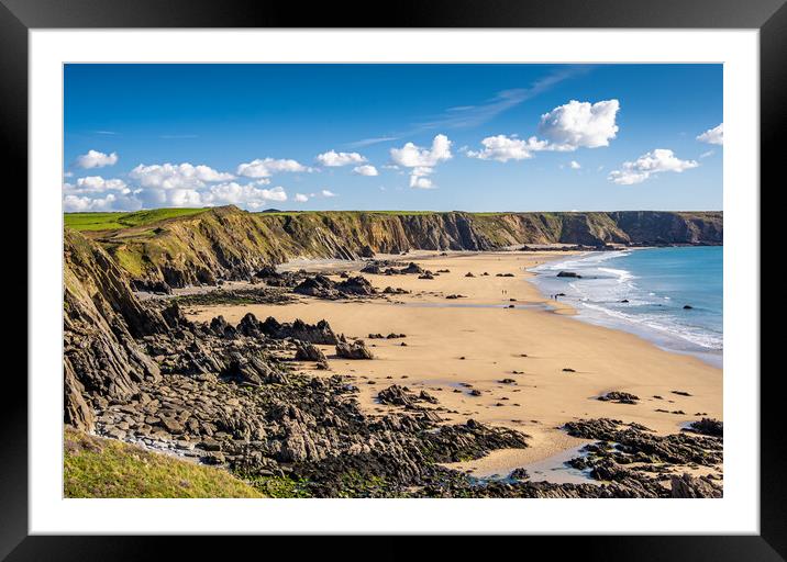 Marloes Beach, St Brides Bay, Pembrokeshire, Wales Framed Mounted Print by Colin Allen