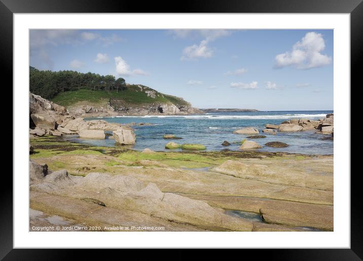 Wild beach of Ninons in Galicia - 4 Framed Mounted Print by Jordi Carrio