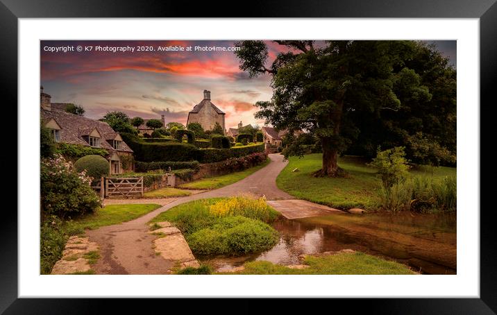 A Serene English Village Idyll Framed Mounted Print by K7 Photography