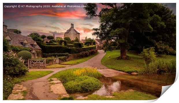 A Serene English Village Idyll Print by K7 Photography