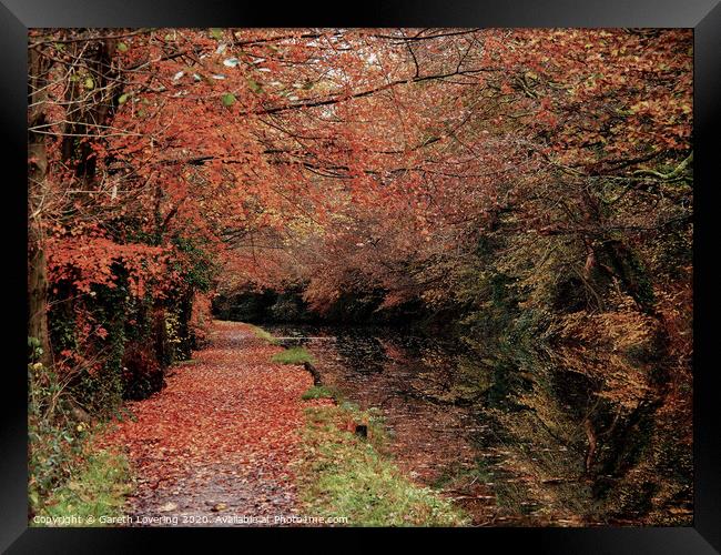 Autumn on Neath Canal Framed Print by Gareth Lovering