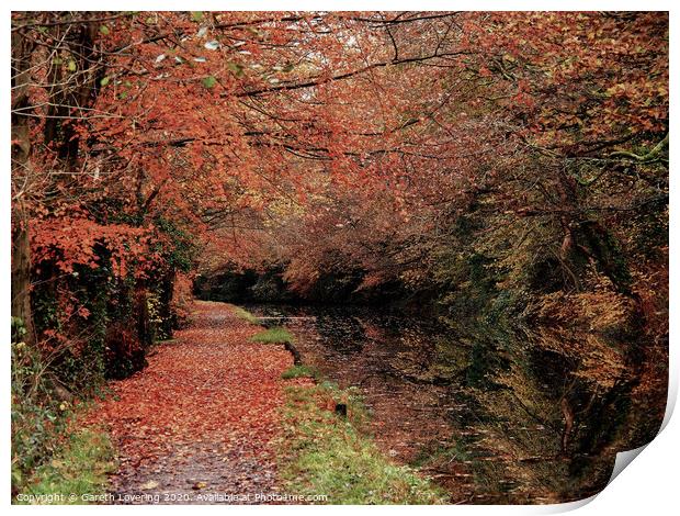 Autumn on Neath Canal Print by Gareth Lovering