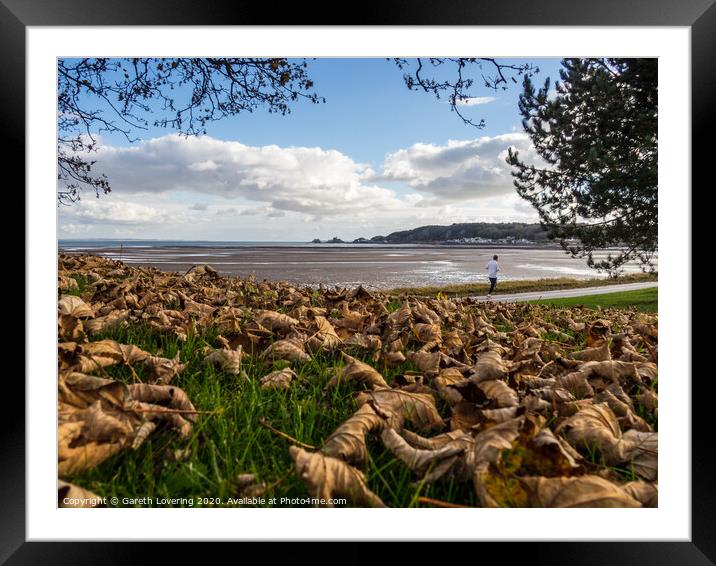 Autumn on Swansea Seafront Framed Mounted Print by Gareth Lovering