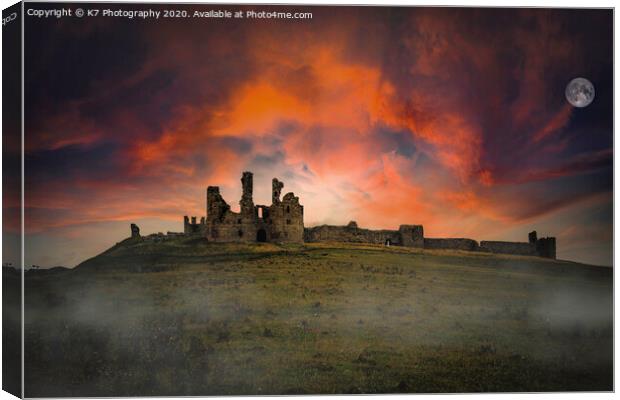 Majestic Dunstanborough Castle at Dawn Canvas Print by K7 Photography