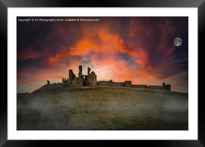 Majestic Dunstanborough Castle at Dawn Framed Mounted Print by K7 Photography