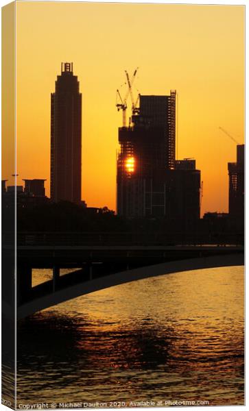 Sunrise in the City Canvas Print by Michael Daulton
