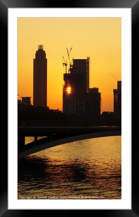 Sunrise in the City Framed Mounted Print by Michael Daulton