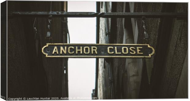 Anchor Close sign Canvas Print by Lauchlan Hunter