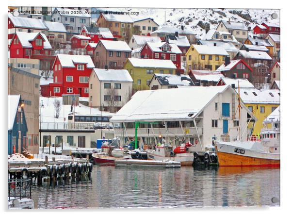 Norwegian Harbour Acrylic by Laurence Tobin