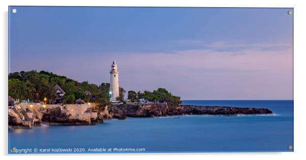 Negril Lighthouse, Jamaica Acrylic by Karol Kozlowski