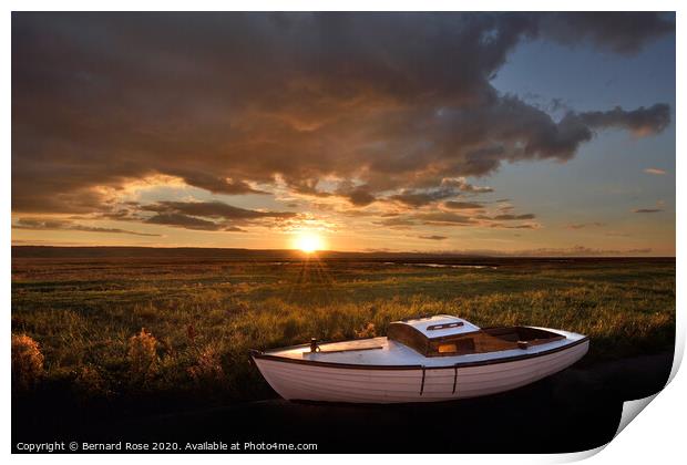 Parkgate Sunset Wirral Print by Bernard Rose Photography