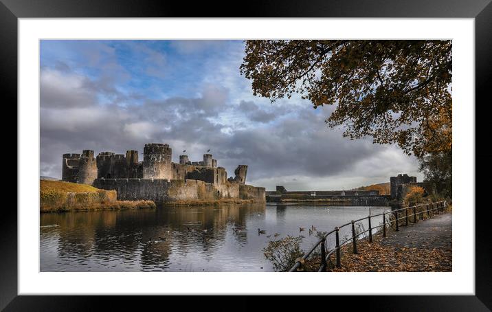 Caerphilly Castle Framed Mounted Print by paul holt
