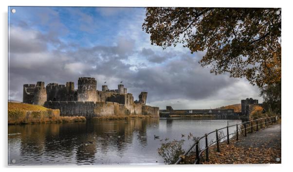 Caerphilly Castle Acrylic by paul holt
