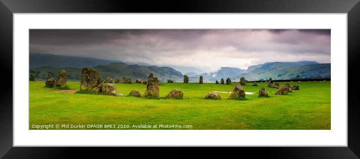 Castlerigg Stone Circle Framed Mounted Print by Phil Durkin DPAGB BPE4