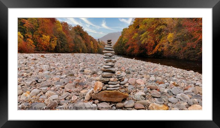 Autumn Stack  Framed Mounted Print by Lady Debra Bowers L.R.P.S