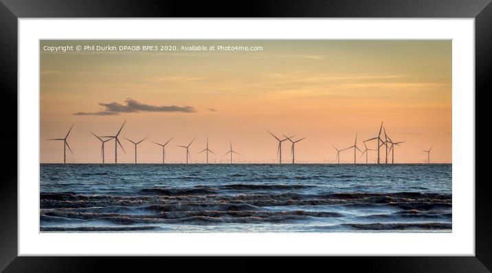 Crosby Beach Sunset  Framed Mounted Print by Phil Durkin DPAGB BPE4