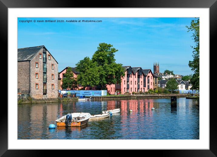 river dart totnes devon Framed Mounted Print by Kevin Britland