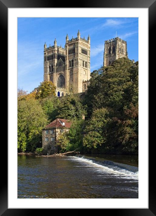 Durham Cathedral and River Wear. Framed Mounted Print by Rob Cole