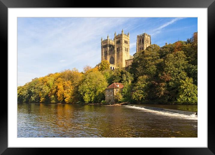 Durham Cathedral and River Wear. Framed Mounted Print by Rob Cole