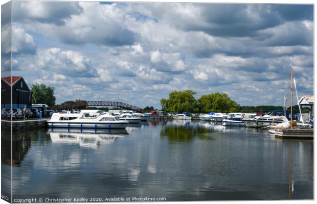 Boats on the Broads Canvas Print by Christopher Keeley