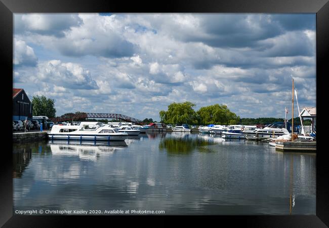 Boats on the Broads Framed Print by Christopher Keeley