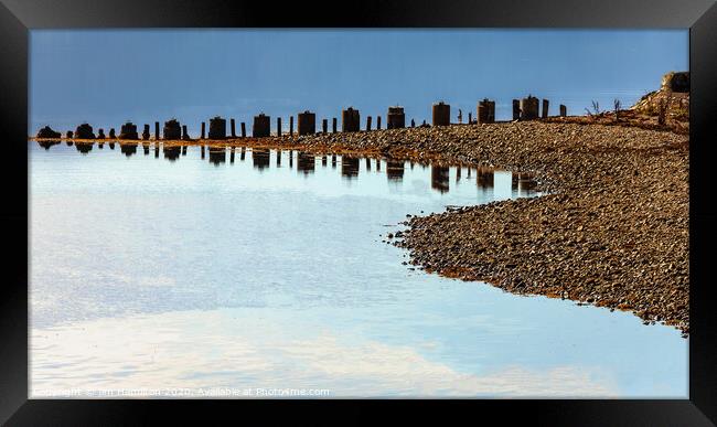 Breakwater Framed Print by jim Hamilton