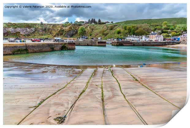 Stonehaven  Bay Print by Valerie Paterson