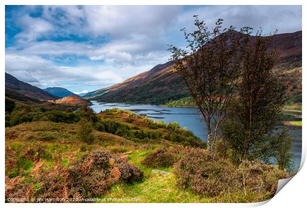 Loch Leven in the Scottish highlands Print by jim Hamilton
