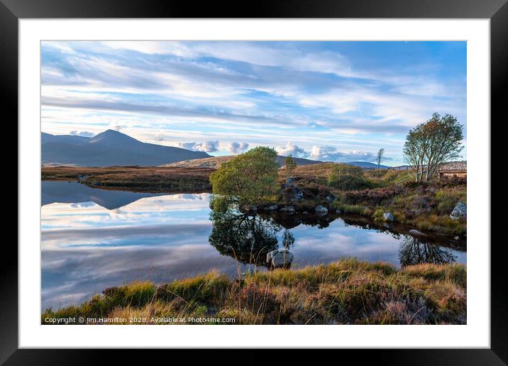 Loch na h-Achlaise, Scotland Framed Mounted Print by jim Hamilton