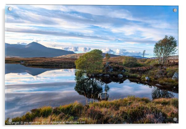 Loch na h-Achlaise, Scotland Acrylic by jim Hamilton