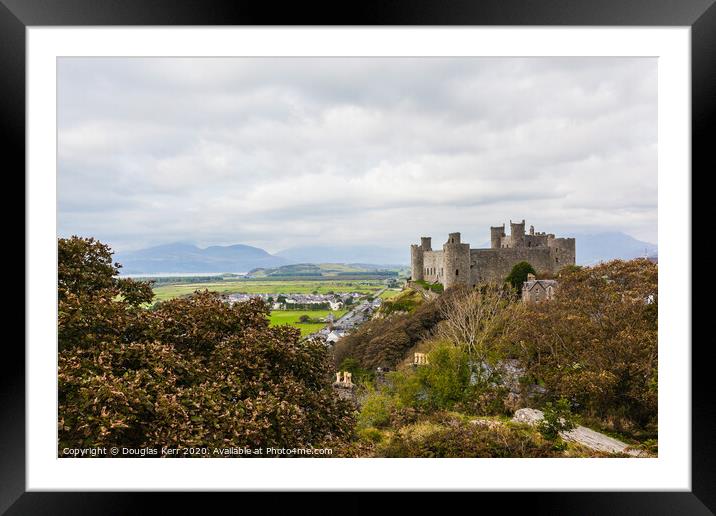 Harlech Castle Wales Framed Mounted Print by Douglas Kerr