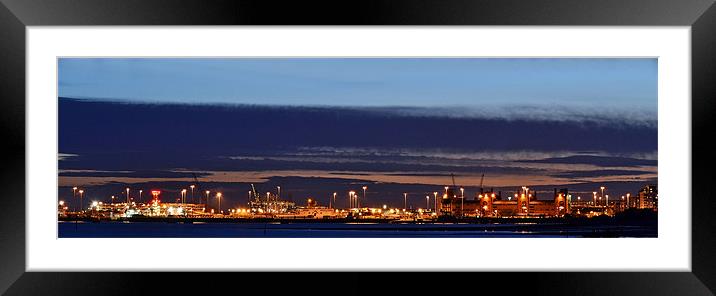 Southampton Panorama Framed Mounted Print by Donna Collett