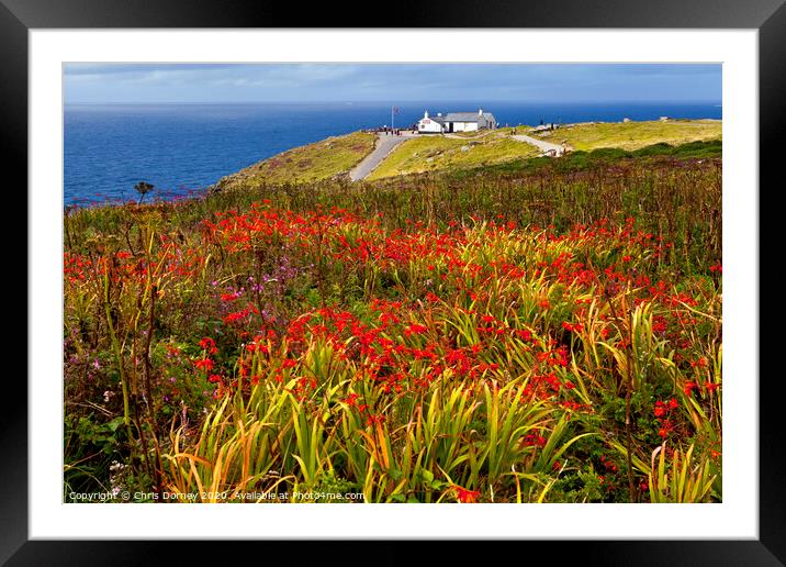 Land's End in Cornwall Framed Mounted Print by Chris Dorney